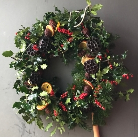 Luxury Cones and Fruits Wreath